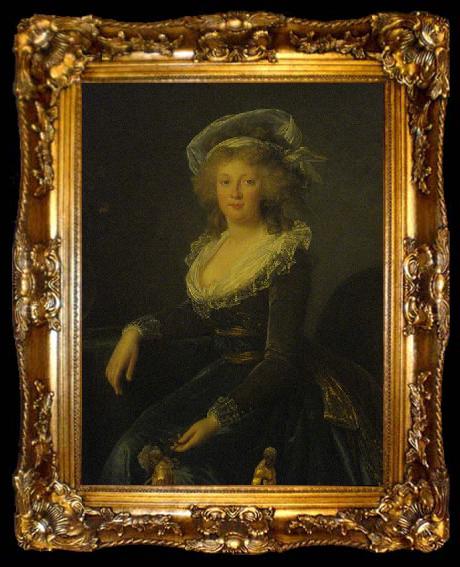framed  eisabeth Vige-Lebrun Portrait of Maria Teresa of Naples and Sicily, ta009-2